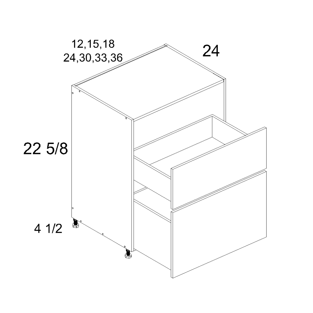 altamax Two Drawer Desk Bases (PGW-DDR2DB36)