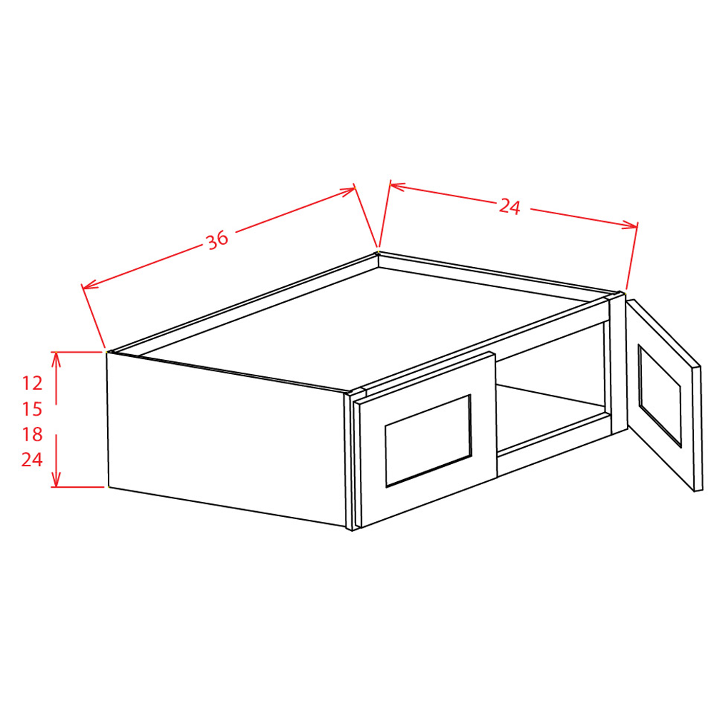 18" High Wall Refrigerator Cabinets (SD-W361824)
