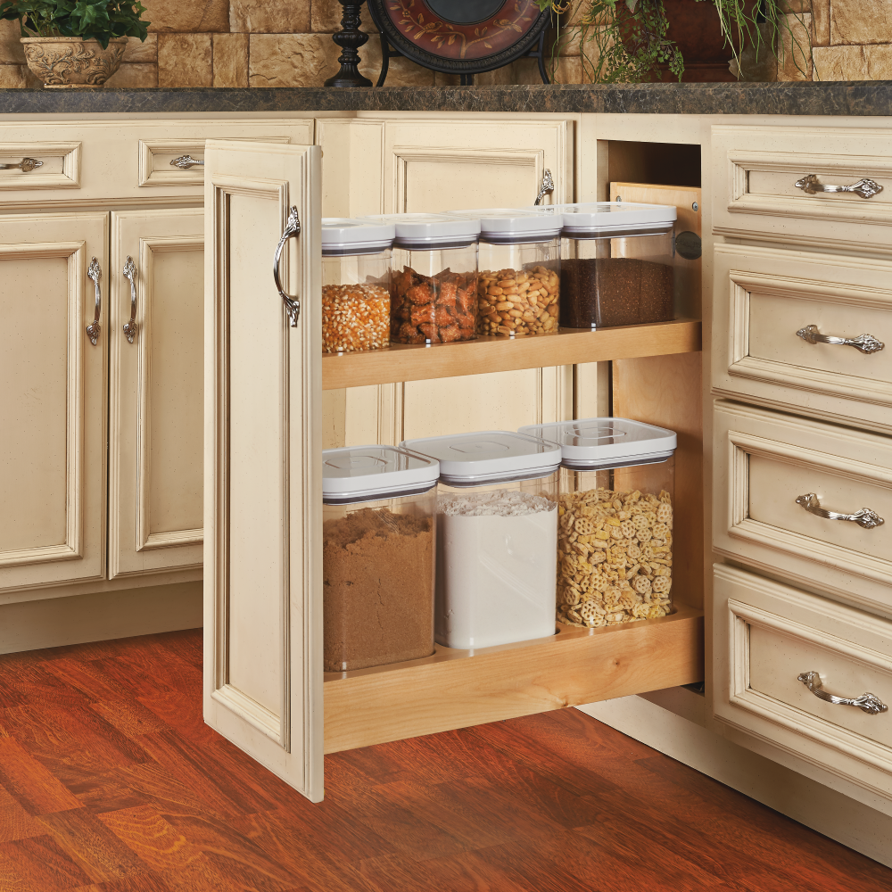 Base Cabinet Pullout Organizer with OXO Containers (Fits 12" Full Height Door Base) (448OXO-BCSC-8C)
