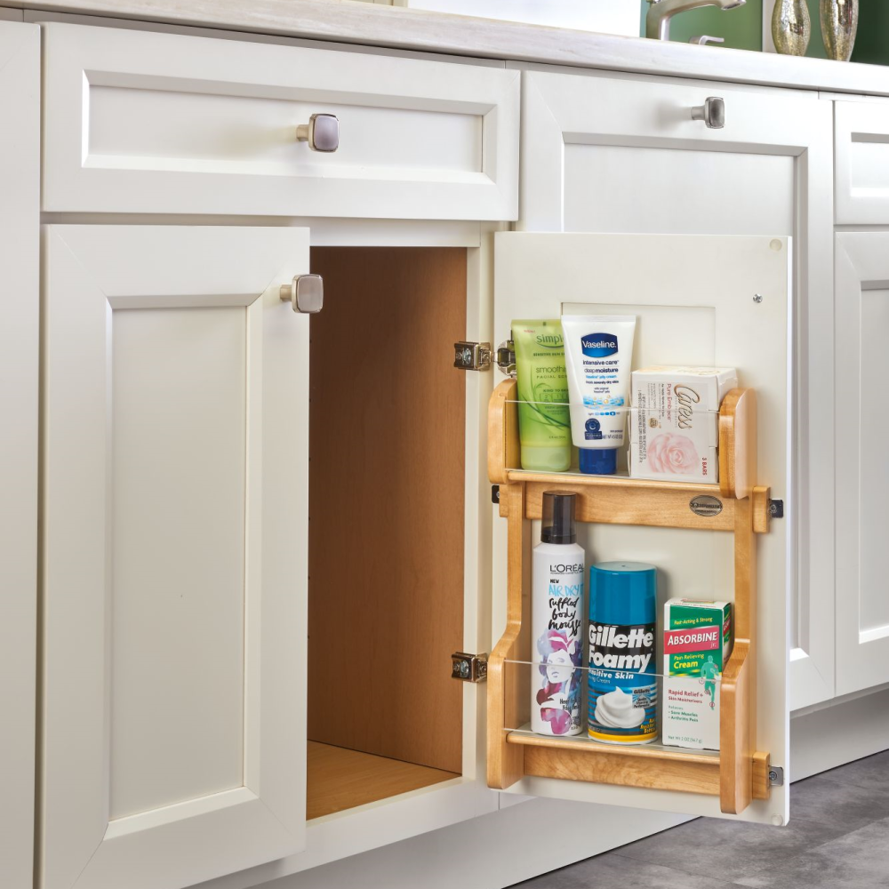 Vanity Cabinet Door Mount Storage Rack (4VR-15-1)