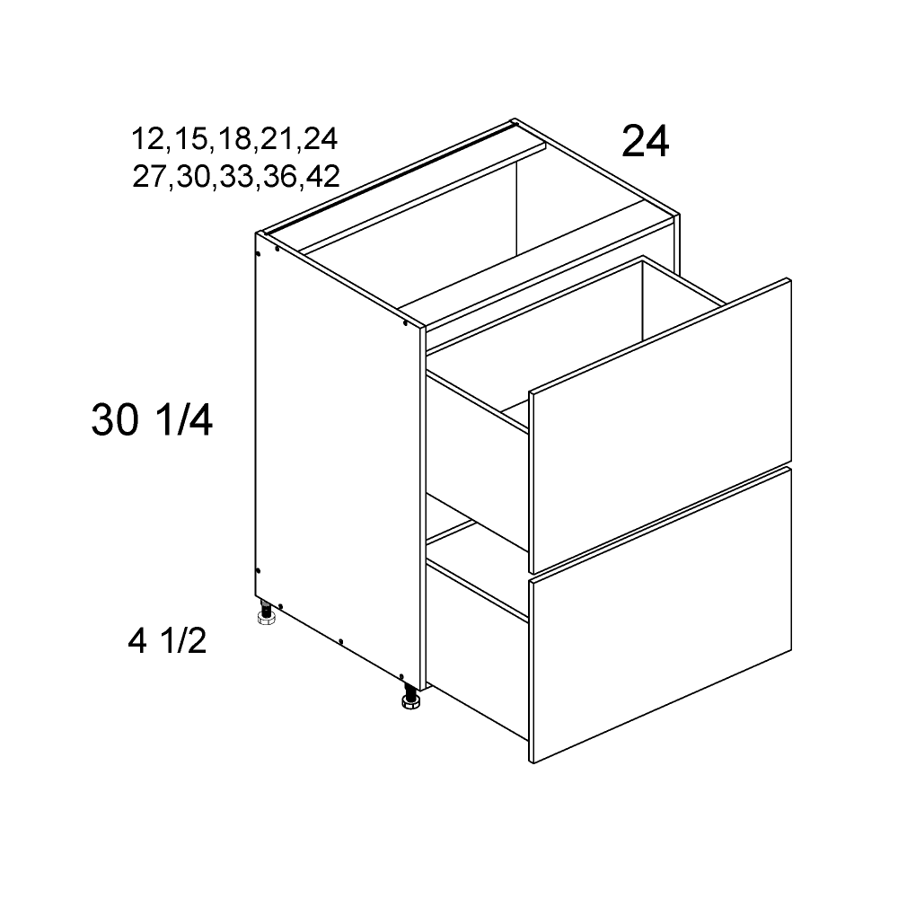 Two Drawer Bases (TWP-2DB36)