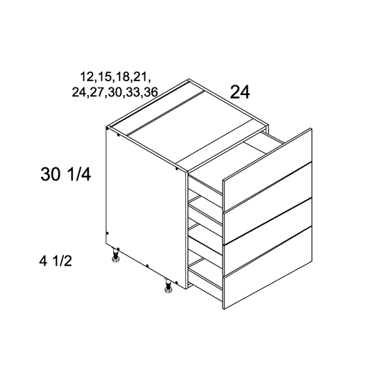 altamax Four Drawer Bases (ND-4DB33)