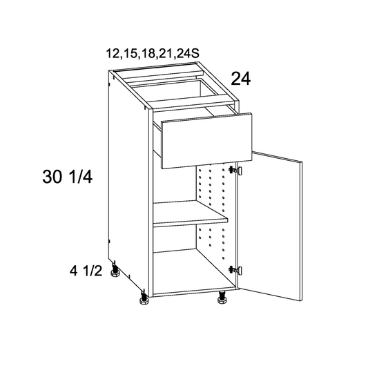 altamax Single Door Single Drawer Bases (VPB-B18)