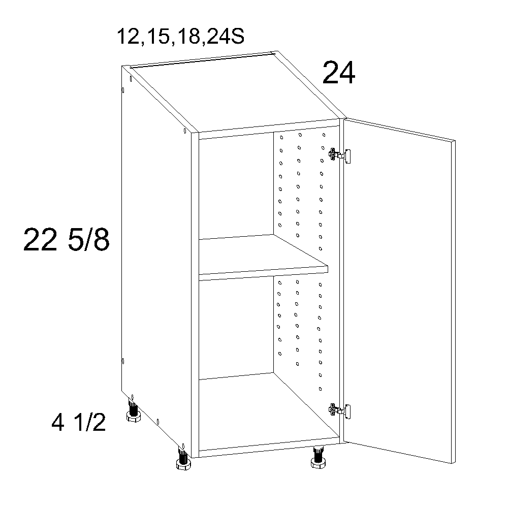 One Door Desk Bases (VMN-DDO15)