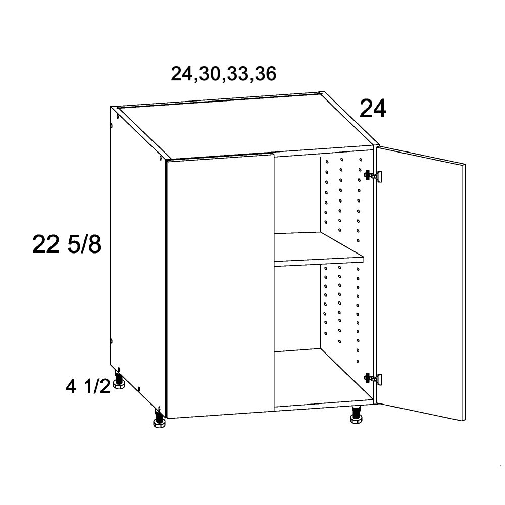 Two Door Desk Bases (VMN-DDO24)