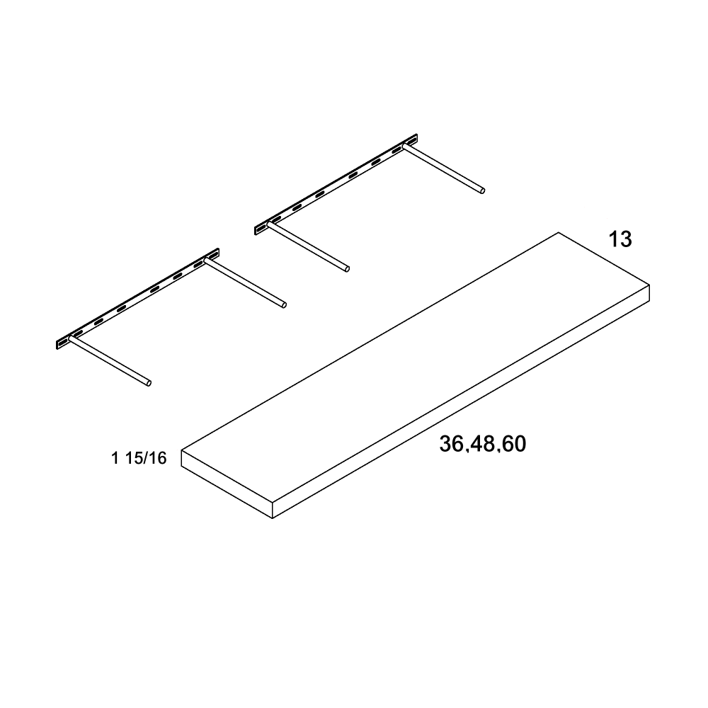 Floating Shelf (TWP-FS48)