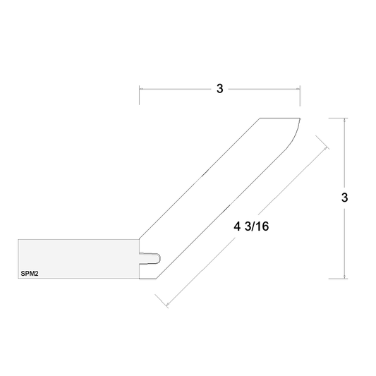 Angle Crown Moulding (3H) (VPB-LACM8)