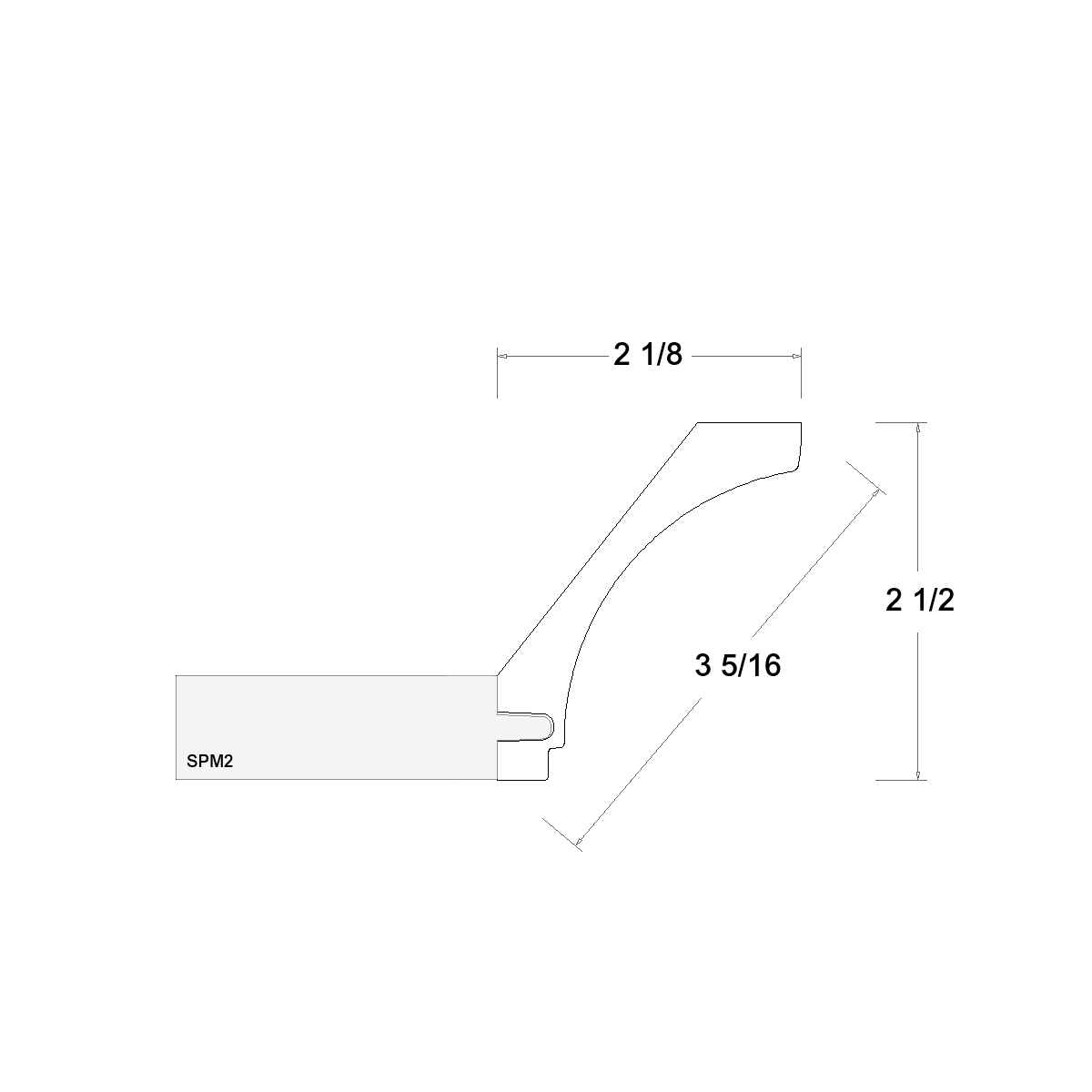 Cove Moulding (2-1/2H) (VPB-MCVE8)