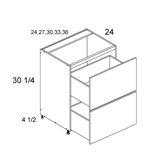 altamax Two Drawer Range Bases (VPB-RB2DB27)