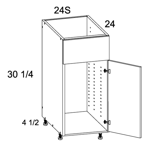 Single Door Single False Drawer Sink Base (VMN-SB24S)