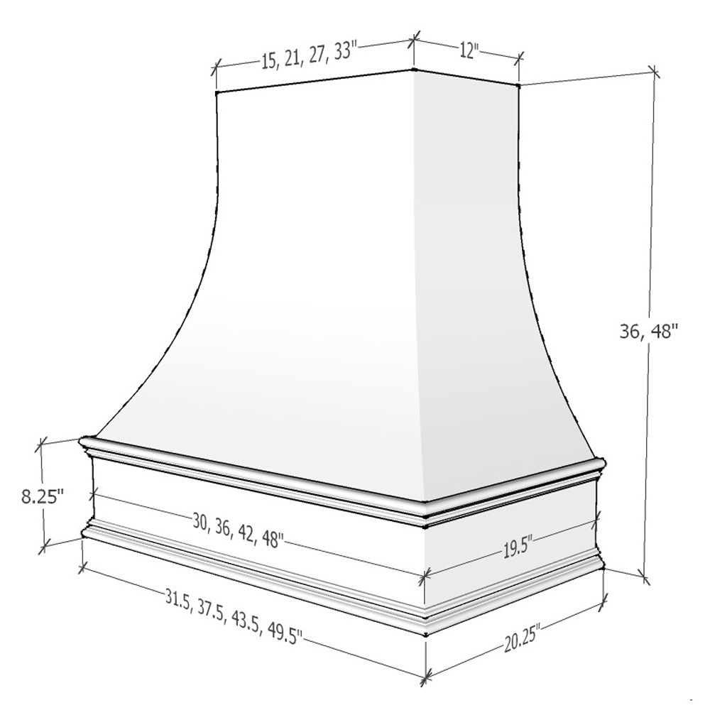 Asheville - Curved Classic Moulding Smooth (ASH-1V3036)