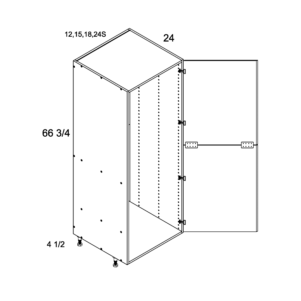 Tall Open Utility with Two Doors (VPB-T2472S)