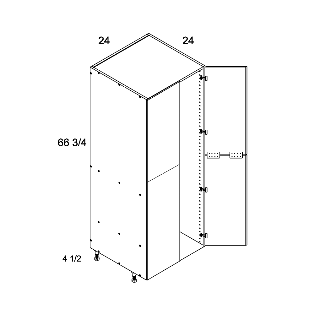 Tall Open Utility with Four Doors (VPB-T2472)