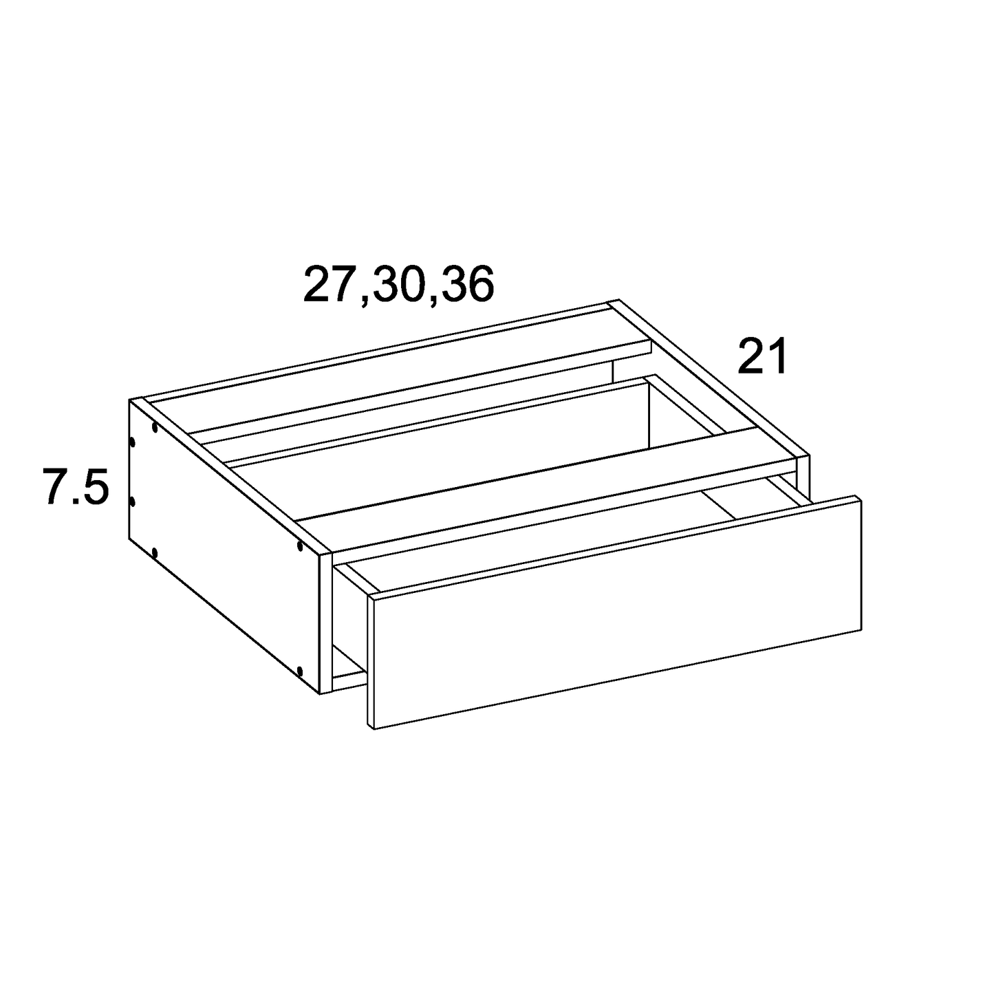 altamax Vanity Knee Drawers (ND-VKD30)