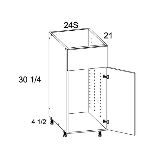 Vanity Sink Base False Front Single Door (TWP-VSB24S)