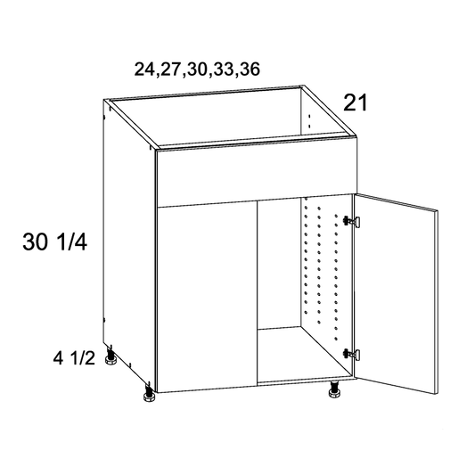 Vanity Sink Base False Front Two Door (VMN-VSB30)