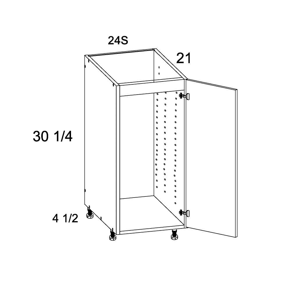 Full Height One Door Vanity Sink Base (TGW-VSB24SFH)