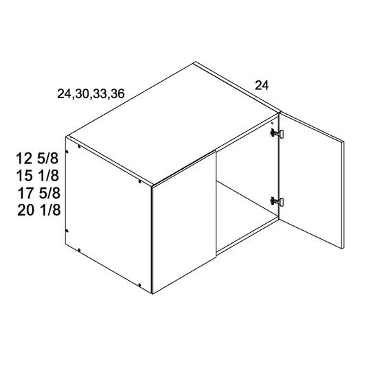 17 5/8" H by 24"D Two Door Wall Cabinets (TDW-W241824)