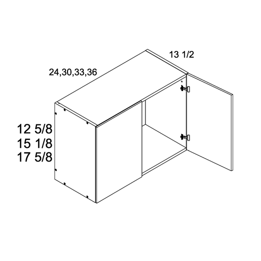 17 5/8 H Two Door Wall Cabinets (TWP-W3018)