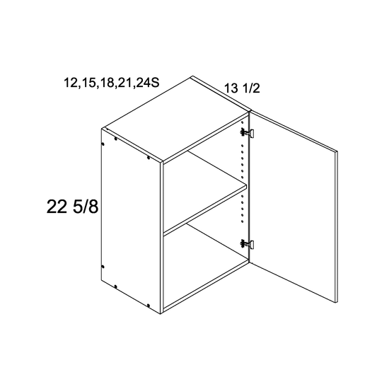 22 5/8 H One Door Wall Cabinets (TWP-W1823)