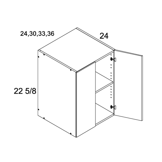 22 5/8" H by 24"D Two Door Wall Cabinets (ND-W302324)
