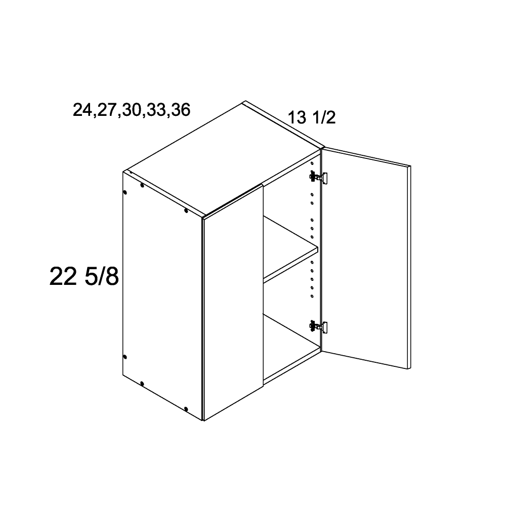 22 5/8" H Two Door Wall Cabinets (PGW-W2423)