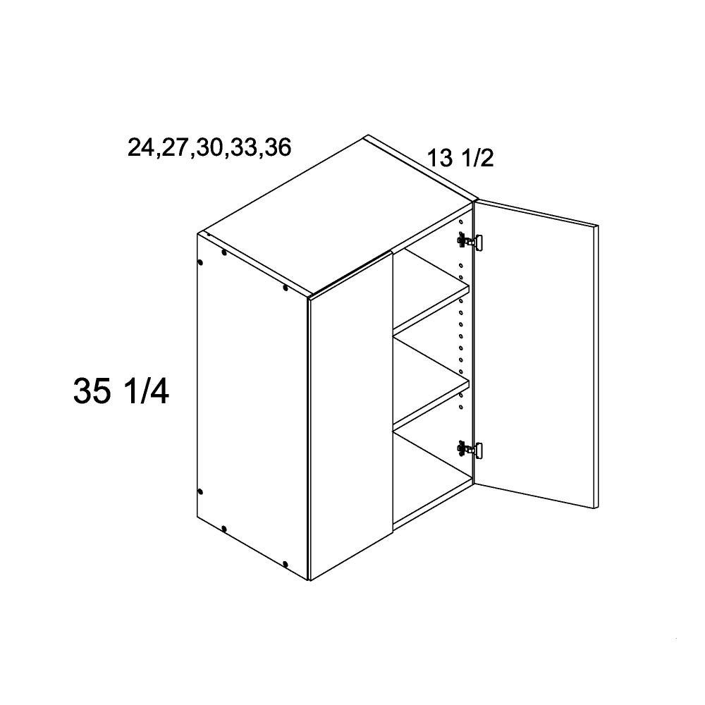 35 1/4" H Two Door Wall Cabinets (VPB-W3635)