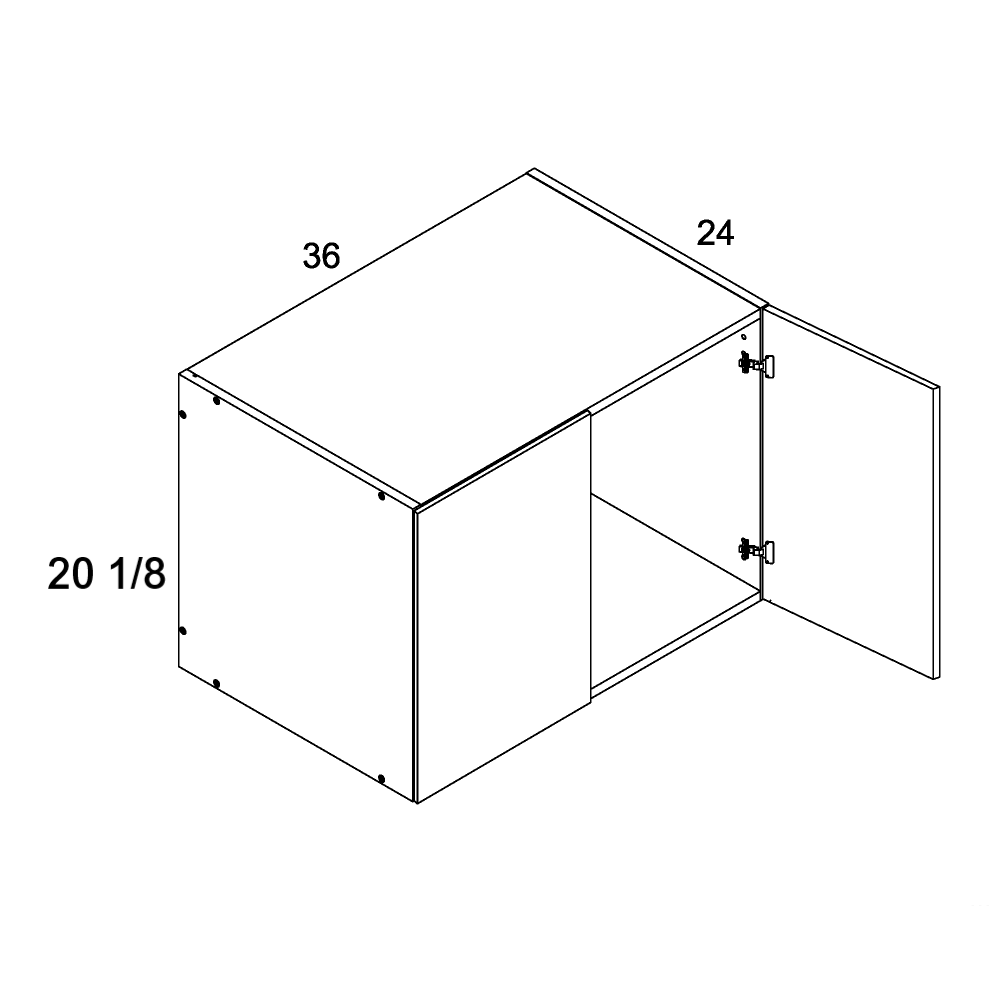 20 1/8" H Two Door Wall Cabinets (ND-W362024)