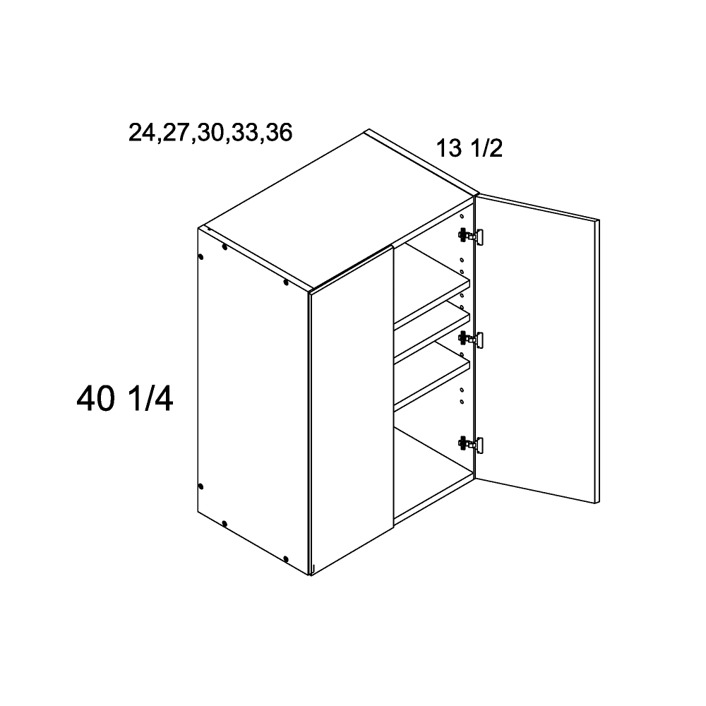 40 1/4 H Two Door Wall Cabinets (TWP-W3340)