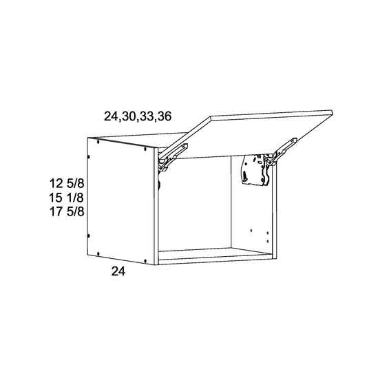 24"D Blum Flip Up Door Walls (TDW-WFD361824-Blum)