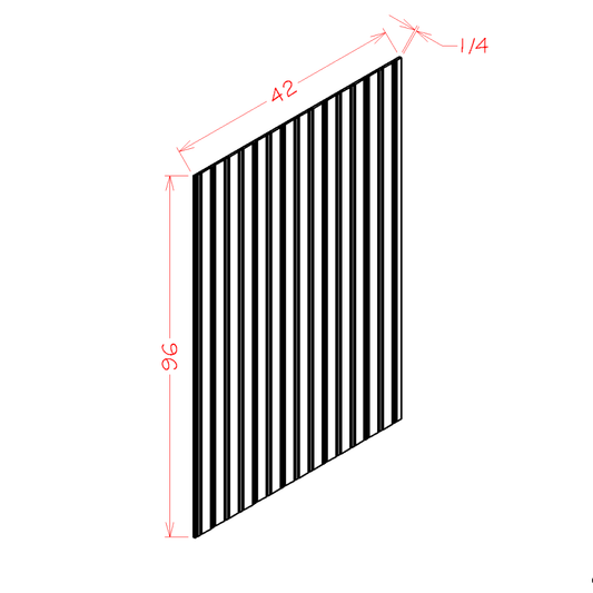 Beadboard Finished Veneer Panel (OS-BBFPV4296)