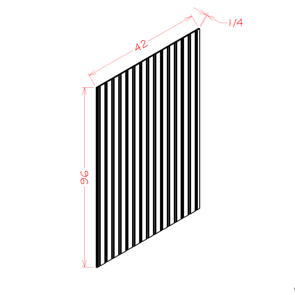 Beadboard Finished Veneer Panel (Dove-BBFPV4296)