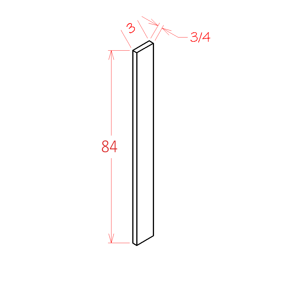 3"W Tall Filler CUT84 (SD-F396:Cut84)