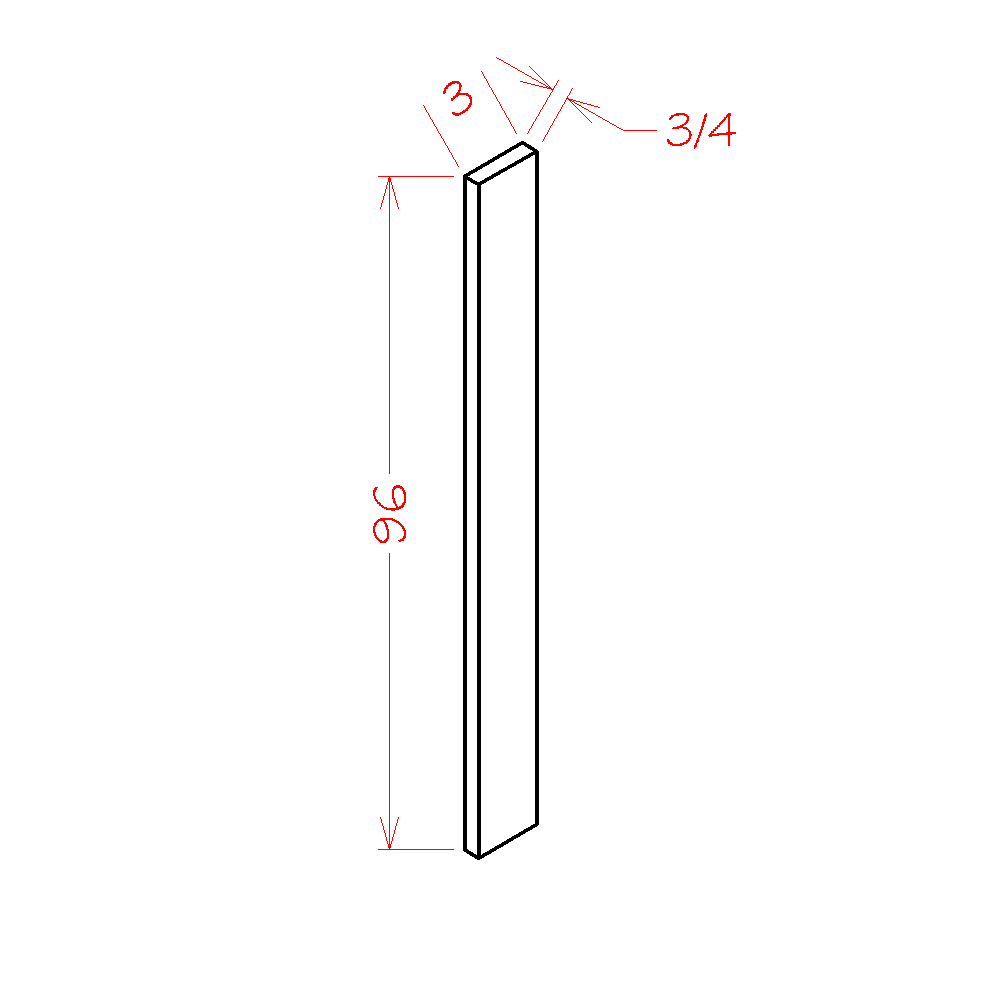 3"W Tall Filler (Grey-F396)