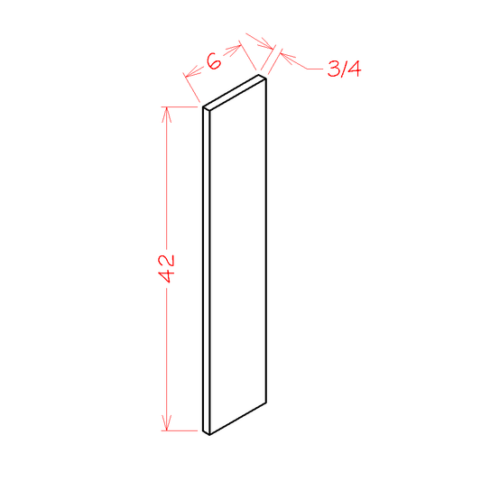 6"W Base & Wall Filler (Honey-F642)