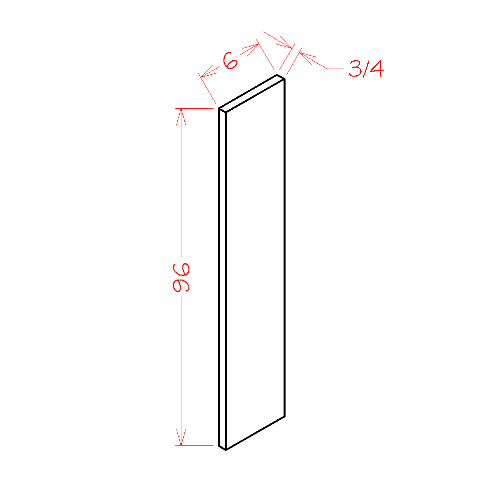 6"W Tall Filler (Cinder-F696)