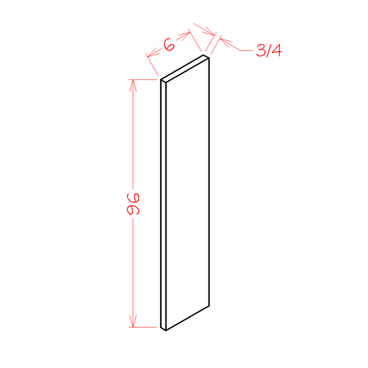 6"W Tall Filler (Unfinished-F696)
