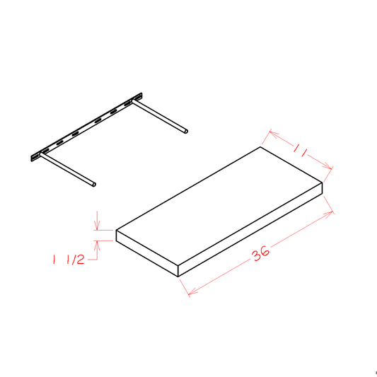Floating Shelves (Saddle-FS48)