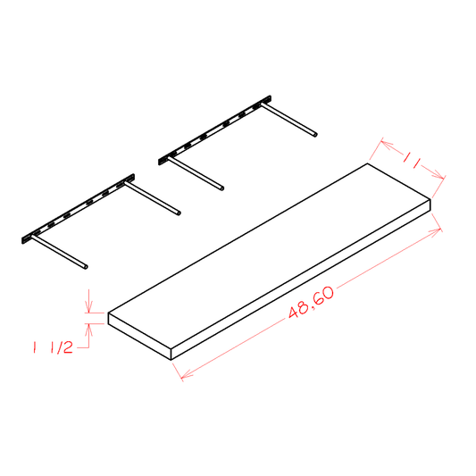 Floating Shelves (Honey-FS60)