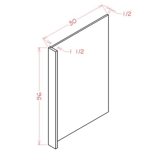 30"W Refrigerator End Panel (Honey-REPVKIT)
