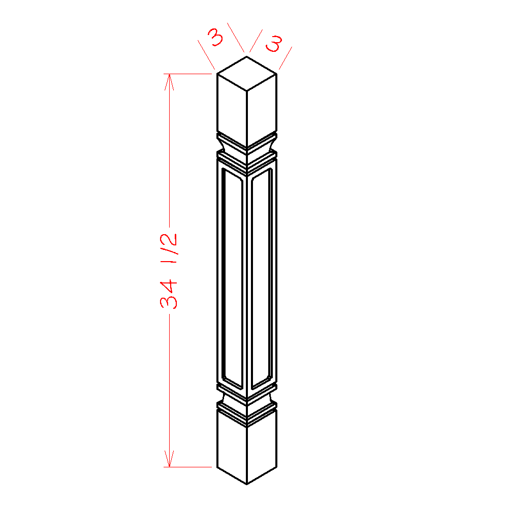 Square Decorative Leg (CW-SQDL)