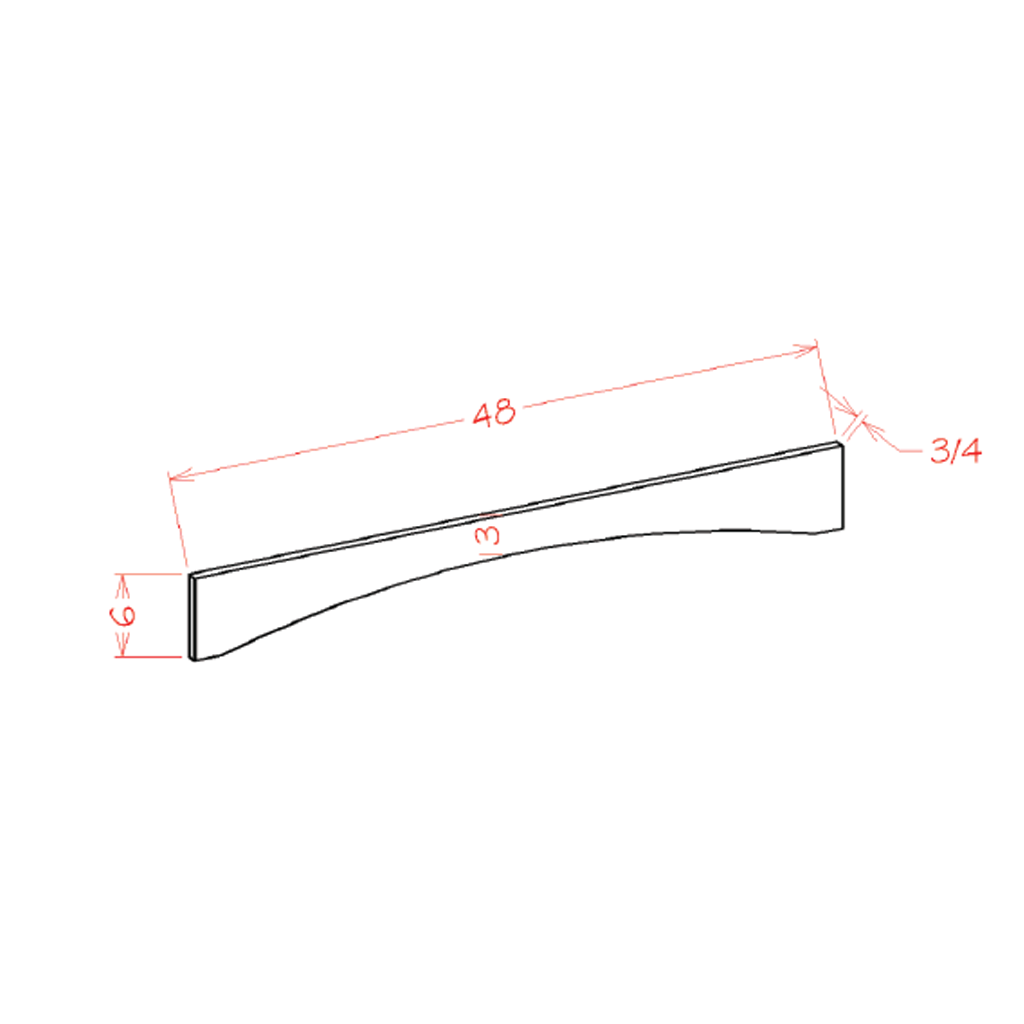 Shaker Valance (Essence Oak-VASH48)