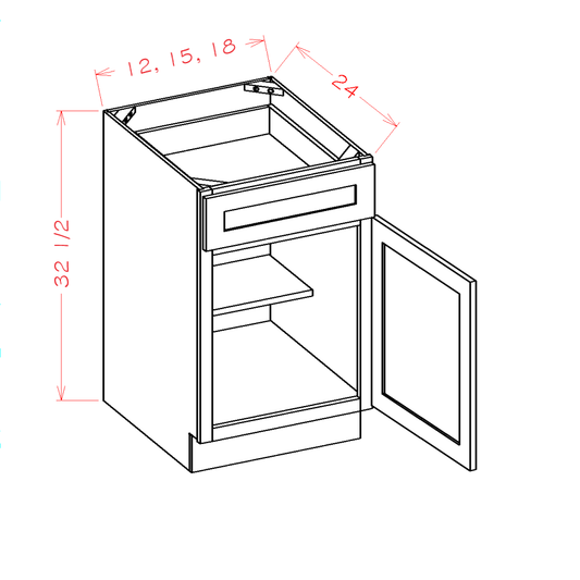 Single Door Single Drawer ADA Bases (SW-B15ADA)