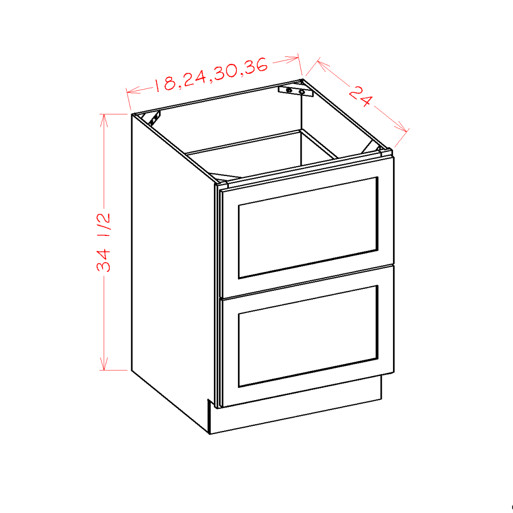 Two Drawer Bases (CS-2DB18)