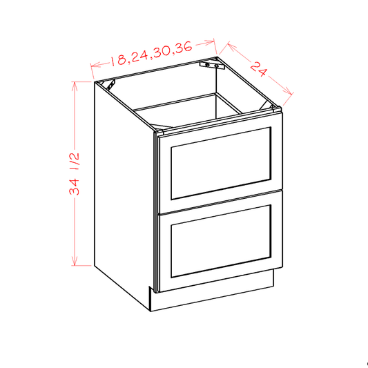 Two Drawer Bases (SH-2DB24)