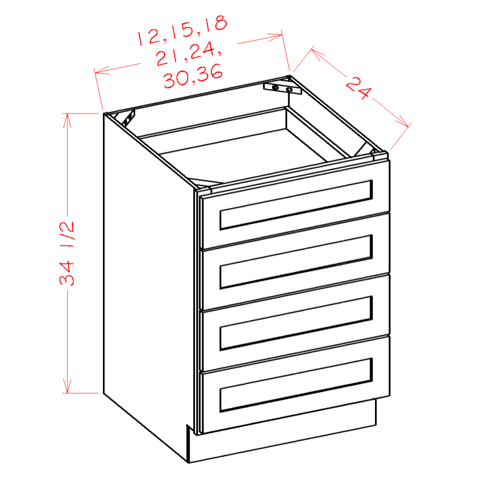 Four Drawer Bases (CS-4DB12)