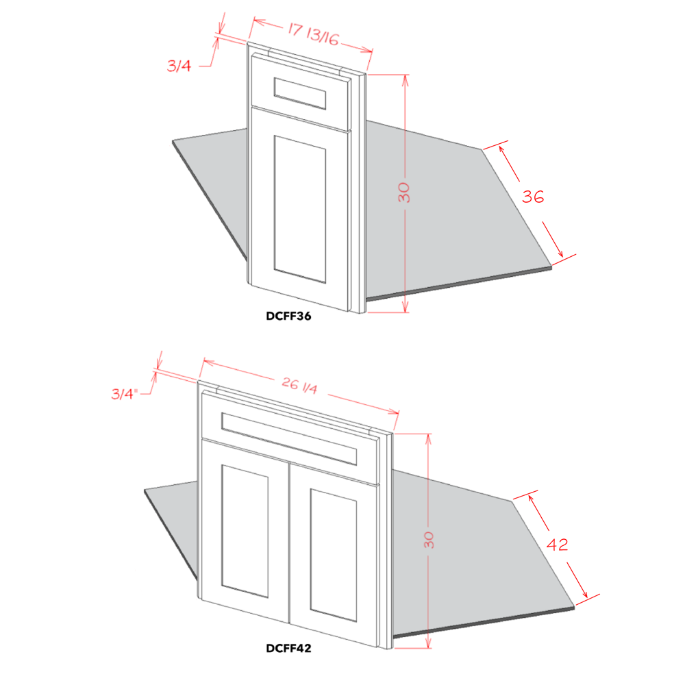 Diagonal Corner Sink Kits (SW-DCFF36)