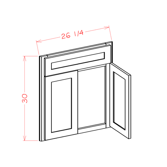 Diagonal Corner Sink Base Front (SH-DCSF42)