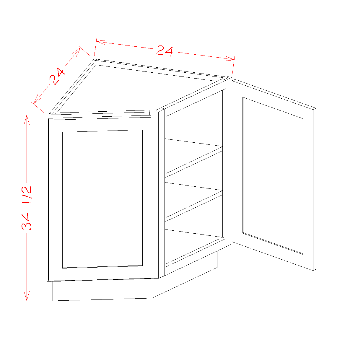 Base End Cabinet (OS-BEC24)