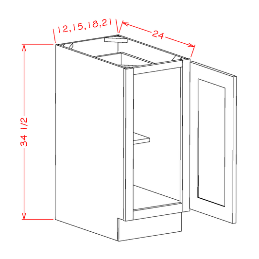 Single Full Height Door Bases (OT-B15FH)